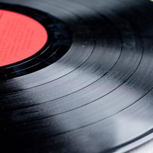 Close-up of a vinyl record